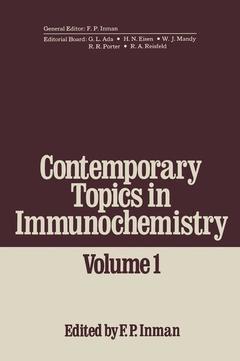 Couverture de l’ouvrage Contemporary Topics in Immunochemistry