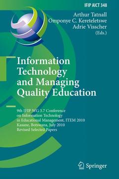 Couverture de l’ouvrage Information Technology and Managing Quality Education