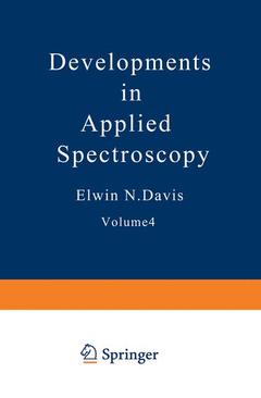 Couverture de l’ouvrage Developments in Applied Spectroscopy