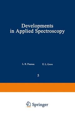 Couverture de l’ouvrage Developments in Applied Spectroscopy