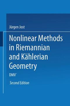 Couverture de l’ouvrage Nonlinear Methods in Riemannian and Kählerian Geometry