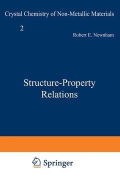 Couverture de l’ouvrage Structure-Property Relations