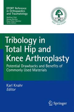 Couverture de l’ouvrage Tribology in Total Hip and Knee Arthroplasty