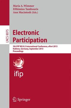 Couverture de l’ouvrage Electronic Participation