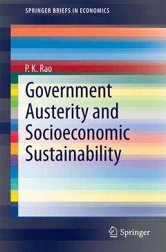 Couverture de l’ouvrage Government Austerity and Socioeconomic Sustainability