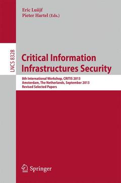 Couverture de l’ouvrage Critical Information Infrastructures Security