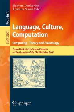 Couverture de l’ouvrage Language, Culture, Computation: Computing - Theory and Technology