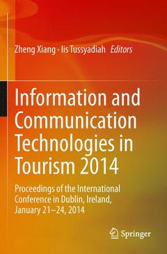Couverture de l’ouvrage Information and Communication Technologies in Tourism 2014