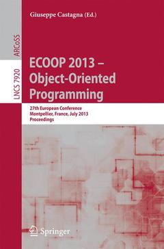 Couverture de l’ouvrage ECOOP 2013 -- Object-Oriented Programming