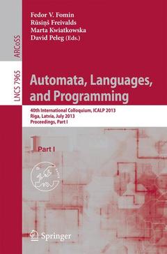 Couverture de l’ouvrage Automata, Languages, and Programming