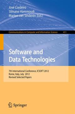 Couverture de l’ouvrage Software and Data Technologies