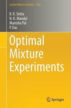 Couverture de l’ouvrage Optimal Mixture Experiments