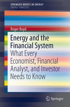 Couverture de l’ouvrage Energy and the Financial System