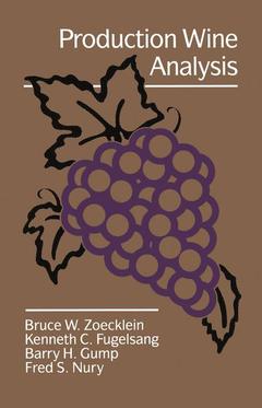 Couverture de l’ouvrage Production Wine Analysis