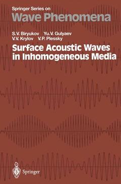 Couverture de l’ouvrage Surface Acoustic Waves in Inhomogeneous Media