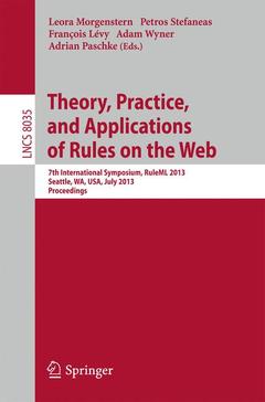 Couverture de l’ouvrage Theory, Practice, and Applications of Rules on the Web