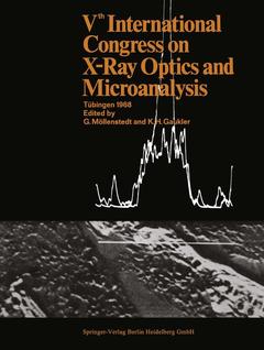 Cover of the book Vth International Congress on X-Ray Optics and Microanalysis / V. Internationaler Kongreß für Röntgenoptik und Mikroanalyse / Ve Congrès International sur l’Optique des Rayons X et la Microanalyse