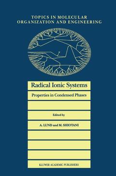Couverture de l’ouvrage Radical Ionic Systems