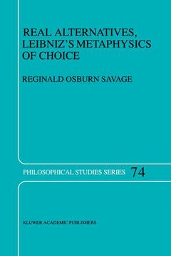 Couverture de l’ouvrage Real Alternatives, Leibniz's Metaphysics of Choice