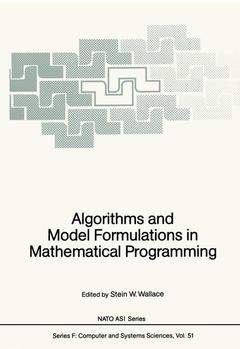 Couverture de l’ouvrage Algorithms and Model Formulations in Mathematical Programming