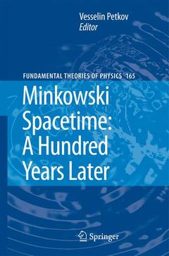 Couverture de l’ouvrage Minkowski Spacetime: A Hundred Years Later