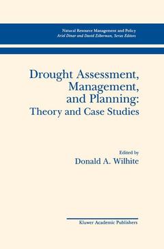 Couverture de l’ouvrage Drought Assessment, Management, and Planning: Theory and Case Studies