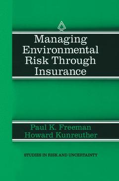 Couverture de l’ouvrage Managing Environmental Risk Through Insurance
