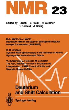 Cover of the book Deuterium and Shift Calculation