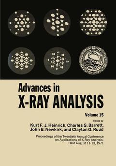 Couverture de l’ouvrage Advances in X-Ray Analysis