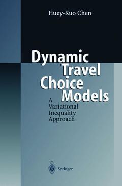 Couverture de l’ouvrage Dynamic Travel Choice Models