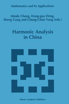 Couverture de l’ouvrage Harmonic Analysis in China
