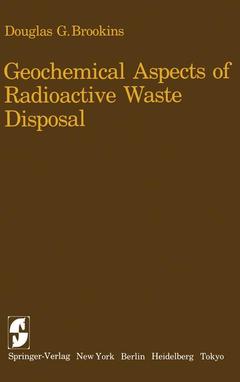 Couverture de l’ouvrage Geochemical Aspects of Radioactive Waste Disposal