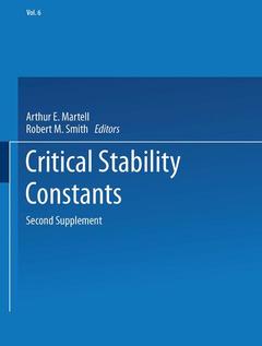 Couverture de l’ouvrage Critical Stability Constants