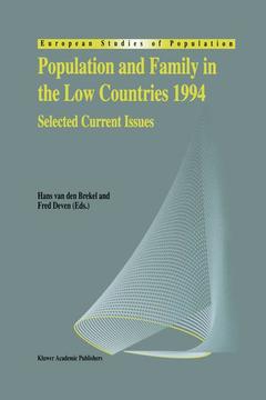Couverture de l’ouvrage Population and Family in the Low Countries 1994