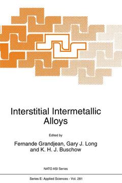 Couverture de l’ouvrage Interstitial Intermetallic Alloys