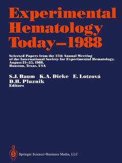 Couverture de l’ouvrage Experimental Hematology Today—1988