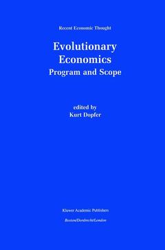 Couverture de l’ouvrage Evolutionary Economics: Program and Scope