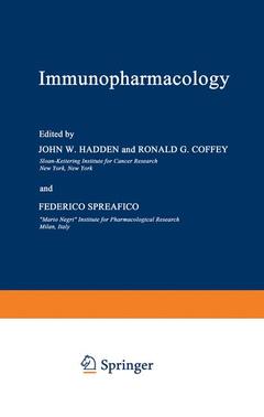 Couverture de l’ouvrage Immunopharmacology