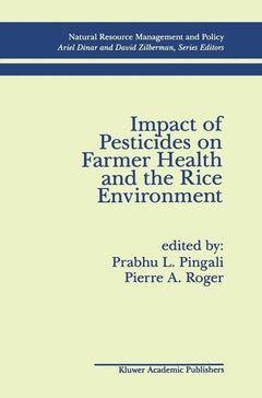 Couverture de l’ouvrage Impact of Pesticides on Farmer Health and the Rice Environment