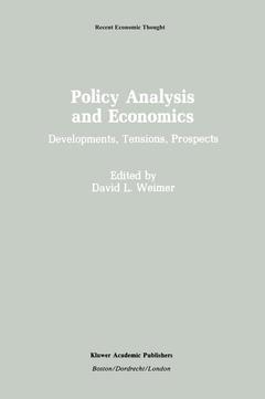 Couverture de l’ouvrage Policy Analysis and Economics