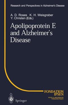Couverture de l’ouvrage Apolipoprotein E and Alzheimer's Disease