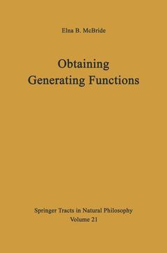 Couverture de l’ouvrage Obtaining Generating Functions