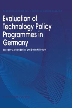 Couverture de l’ouvrage Evaluation of Technology Policy Programmes in Germany