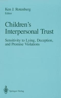 Couverture de l’ouvrage Children's Interpersonal Trust