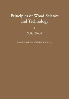 Couverture de l’ouvrage Principles of Wood Science and Technology