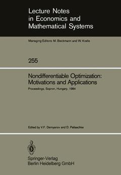 Couverture de l’ouvrage Nondifferentiable Optimization: Motivations and Applications