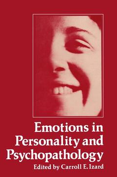 Couverture de l’ouvrage Emotions in Personality and Psychopathology