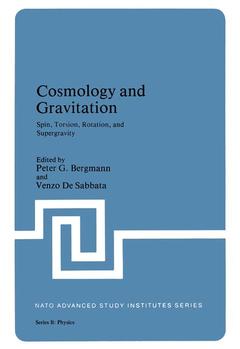 Couverture de l’ouvrage Cosmology and Gravitation