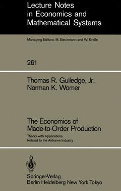 Couverture de l’ouvrage The Economics of Made-to-Order Production