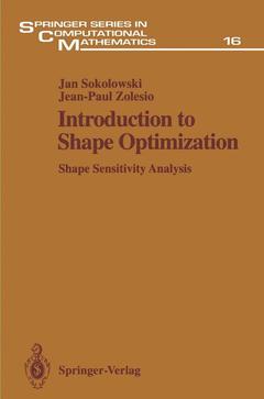 Couverture de l’ouvrage Introduction to Shape Optimization